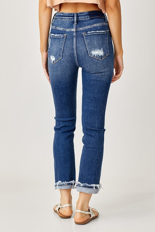 Britney High Rise Risen Distressed Denim Jeans