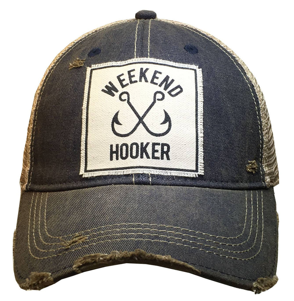 Weekend Hooker Distressed Trucker Cap - Catching Fireflies Boutique