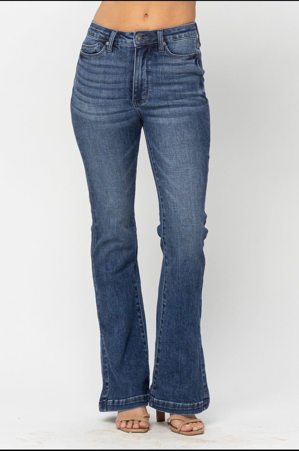 : Claire High Waist Control Top Slit Slim Boot Judy Blue Jeans - Catching Fireflies Boutique