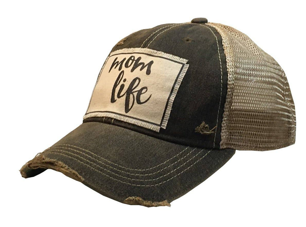 Mom Life Distressed Trucker Cap - Catching Fireflies Boutique