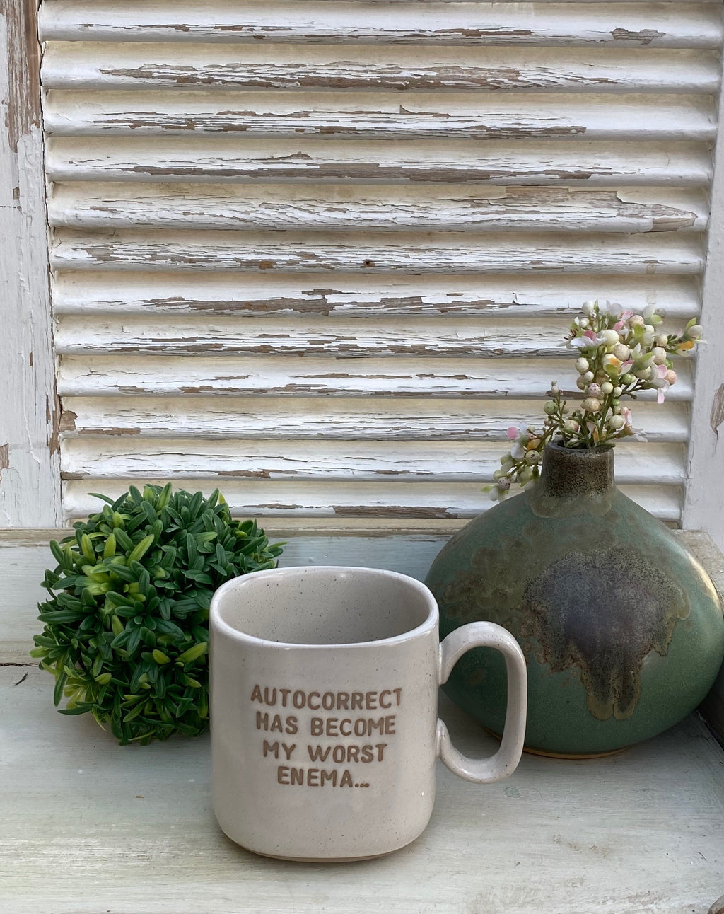 Autocorrect Has Become My Worst Enema Mug-Not Available For Shipping - Catching Fireflies Boutique