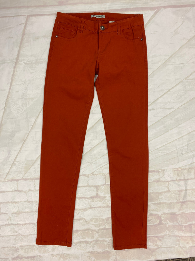 Rust Mid Rise Skinny Jeans - Catching Fireflies Boutique