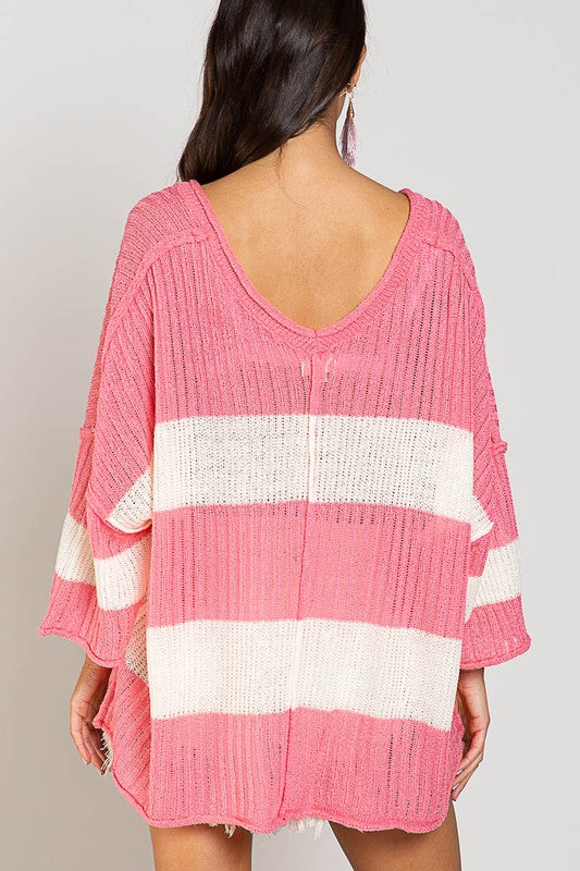Perpetual Pink Plus Boxy Sweater - Catching Fireflies Boutique