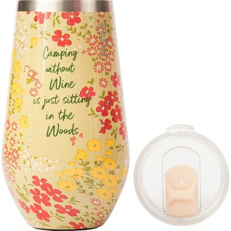 Camping Without Wine Tumbler - Catching Fireflies Boutique