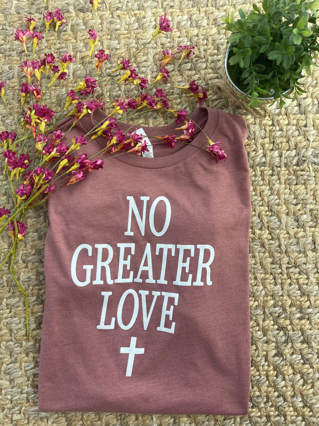 / No Greater Love Pink Graphic Tee - Catching Fireflies Boutique