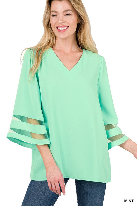: All The Romance Mint Blouse - Catching Fireflies Boutique