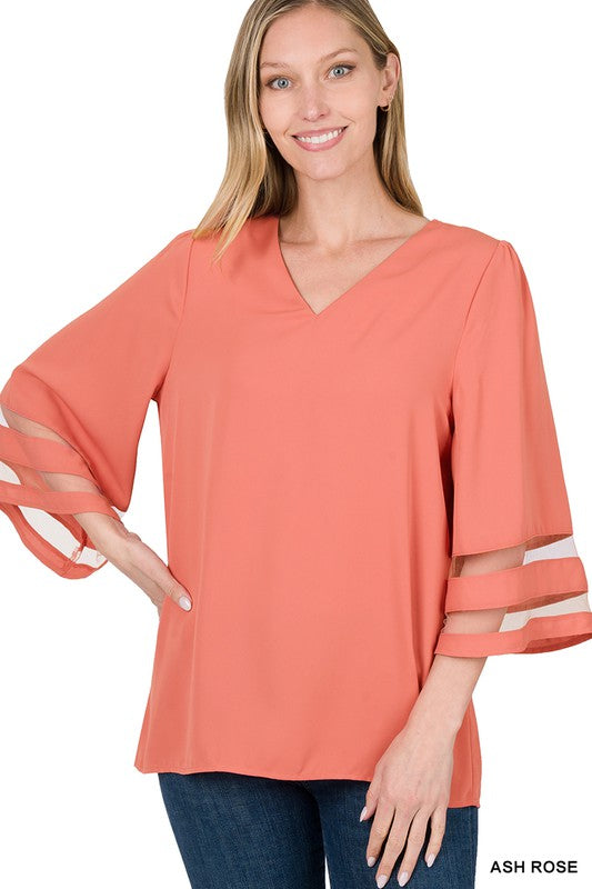 : All The Romance Plus Ash Rose Blouse - Catching Fireflies Boutique