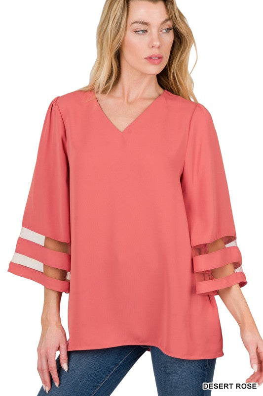 : All The Romance Plus Desert Rose Blouse - Catching Fireflies Boutique