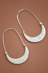 / Half Moon Hammered Metal Assorted Drop Earrings