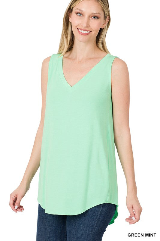 / Spring Is In The Air Sleeveless Green Mint Top - Catching Fireflies Boutique