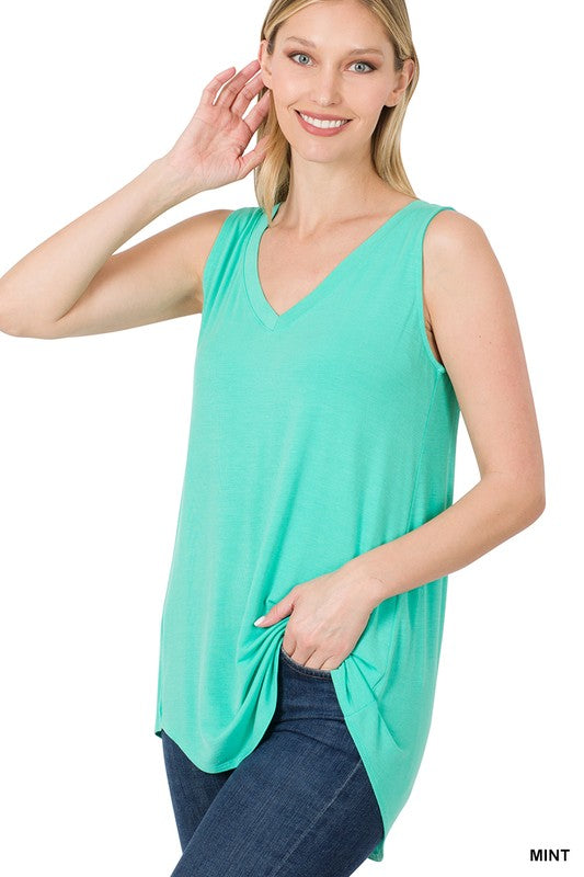 / Spring Is In The Air Sleeveless Mint Top - Catching Fireflies Boutique