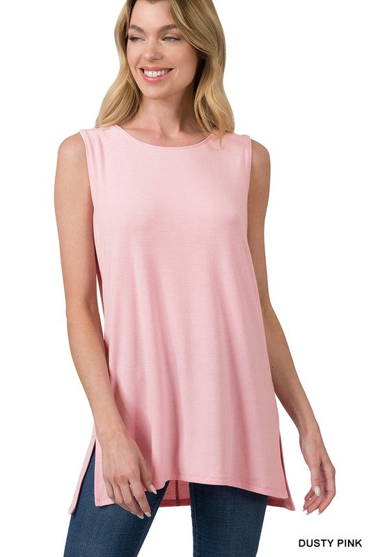 / On The Regular Sleeveless Dusty Pink Top - Catching Fireflies Boutique
