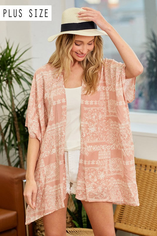 : Go Go For Boho Plus Dusty Pink Cardigan - Catching Fireflies Boutique