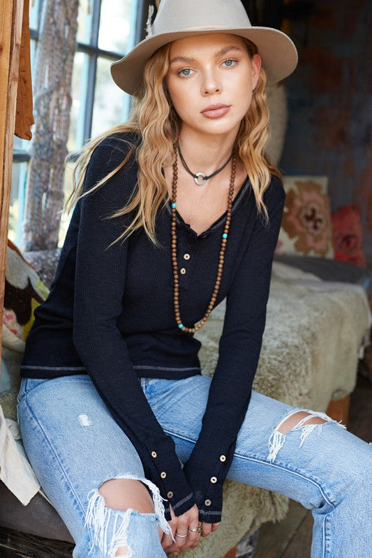 : Now Is The Time Black Jersey Knit Top - Catching Fireflies Boutique