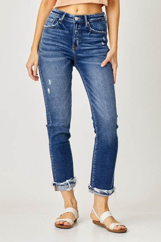Britney High Rise Risen Distressed Denim Jeans - Catching Fireflies Boutique