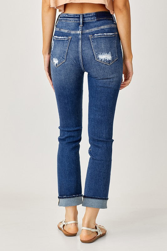 / Cyndi Plus High Rise Cuff Risen Jeans - Catching Fireflies Boutique