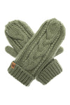 : Assorted Cable Knit Fleece Lined Mittens - Catching Fireflies Boutique