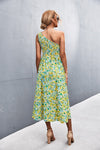 : A Favorite Memory Sage One Shoulder Maxi Dress - Catching Fireflies Boutique