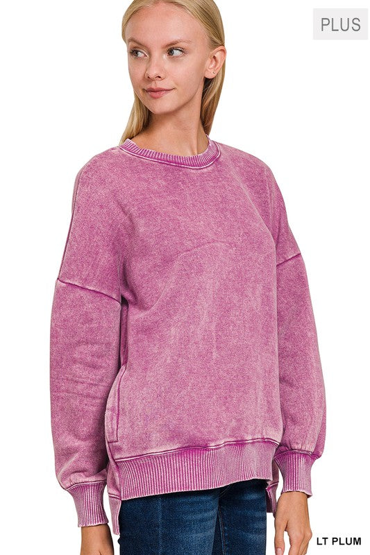 / Alluring Colors Light Plum Pocketed Pullover Top - Catching Fireflies Boutique