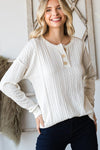 : Do You Have Cable Cream Plus Knit Top - Catching Fireflies Boutique