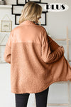 : Cozy And Comfy Plus Camel Faux Fur Shacket - Catching Fireflies Boutique