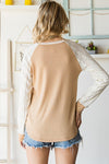 : Casual Elegance Plus Lace Long Sleeve Top - Catching Fireflies Boutique