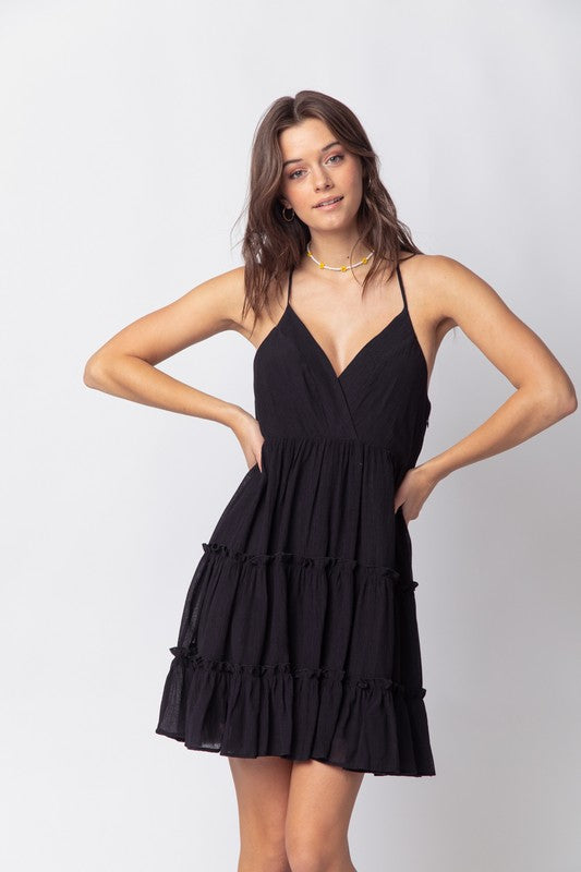 : Lavishly Lattice Black Sleeveless Mini Dress - Catching Fireflies Boutique