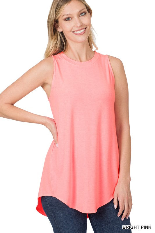 / Ebb And Flow Bright Pink Luxe Rayon Tank - Catching Fireflies Boutique