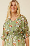 : Elevate Your Style Smocked Sage Floral Blouse - Catching Fireflies Boutique