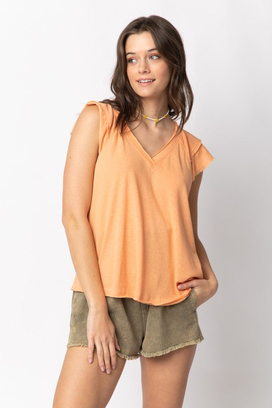 : A Touch Of Style Mango Ruffle Cap Sleeve Top - Catching Fireflies Boutique