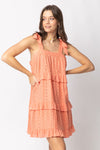 : Have An Eyelet For Summer Fun Peach Embroidered Mini Dress - Catching Fireflies Boutique
