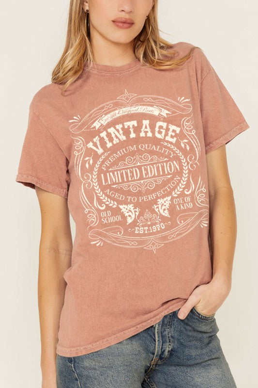 : Limited Edition Mineral Burnt Orange Graphic Tee - Catching Fireflies Boutique