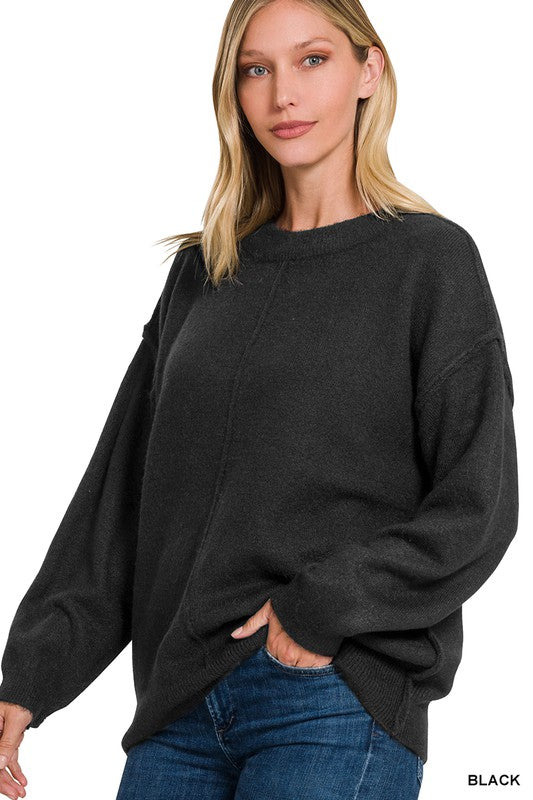 : Fashion That Never Fades Black Ribbed Sweater - Catching Fireflies Boutique