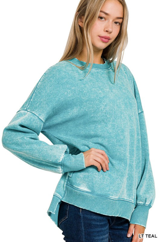 Alluring Colors Light Teal Pocketed Pullover - Catching Fireflies Boutique