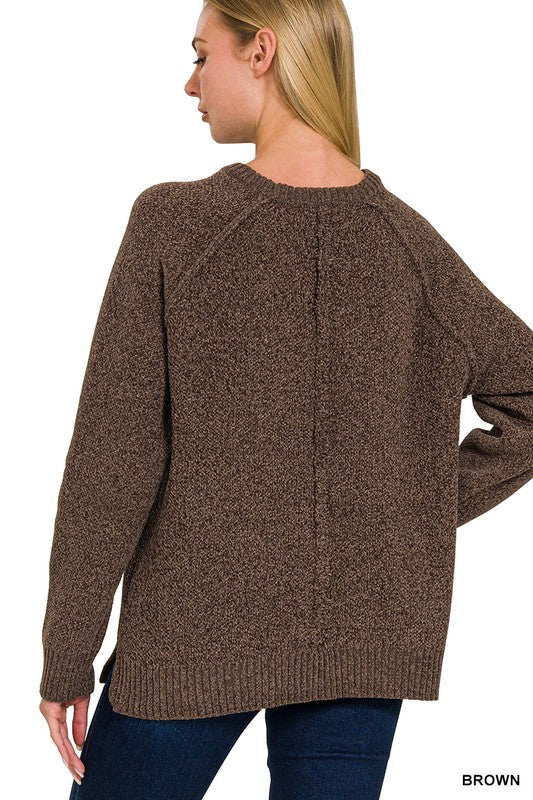 Right Here Waiting Brown Chenille Sweater - Catching Fireflies Boutique