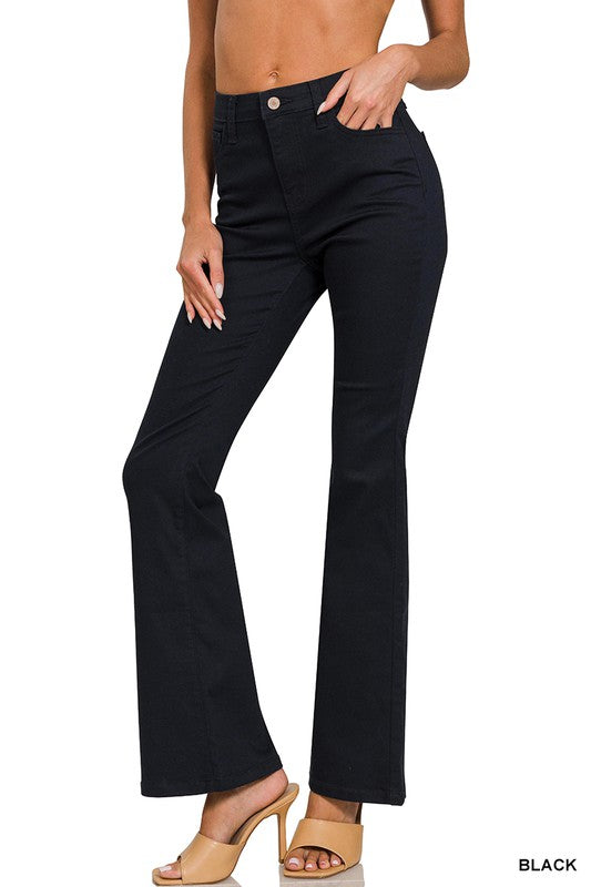 / Deanna High Rise Bootcut Black Denim Pants