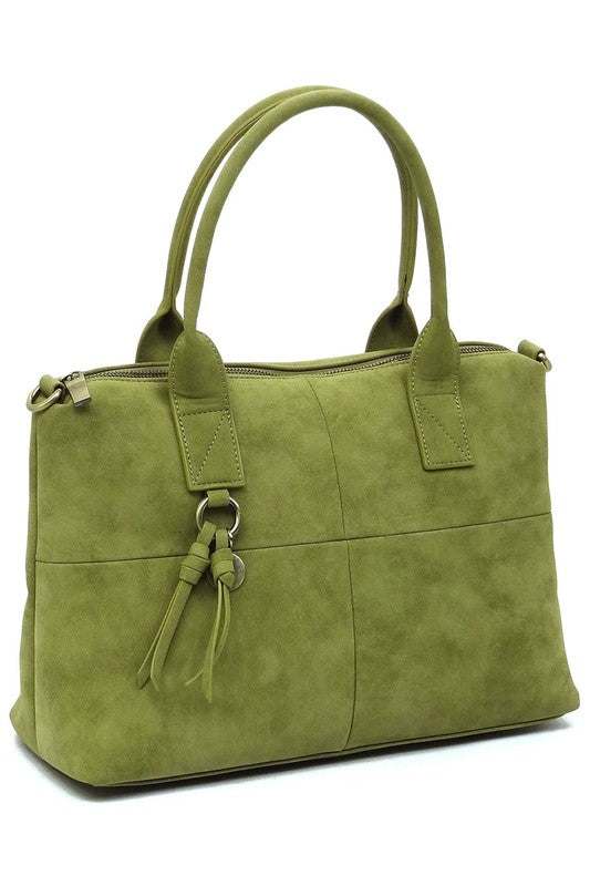 : Faux Suede/Vegan Leather Assorted Satchel - Catching Fireflies Boutique