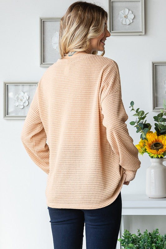 / Day To Day Beige Soft Knit Top