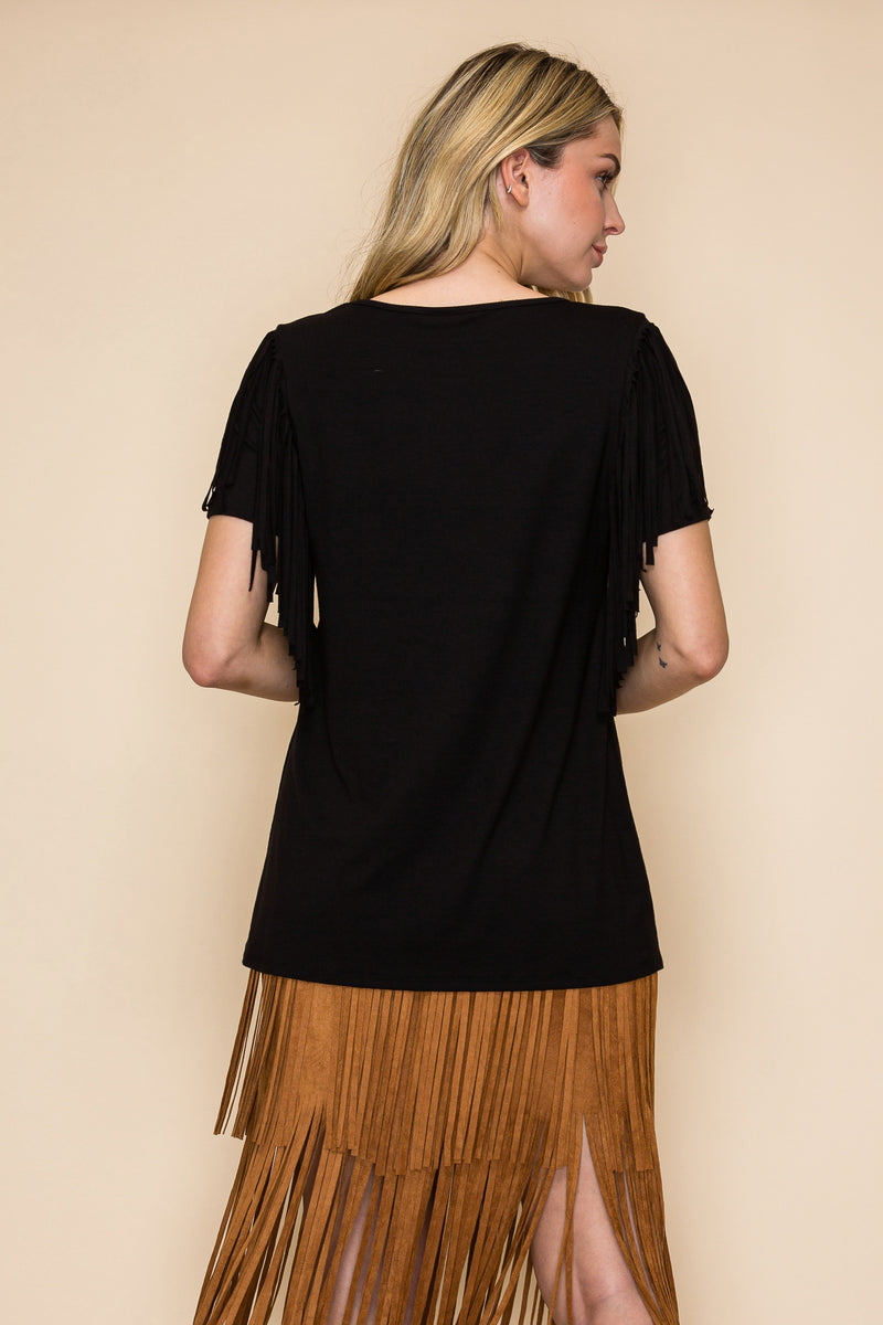 Wild West Black Vintage Style Graphic Tee - Catching Fireflies Boutique