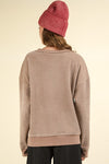 @/ No Ordinary Day Mocha Oversized Soft Knit Top