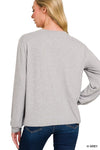 @More Than A Tee Soft Heather Grey Melange Long Sleeve Tee