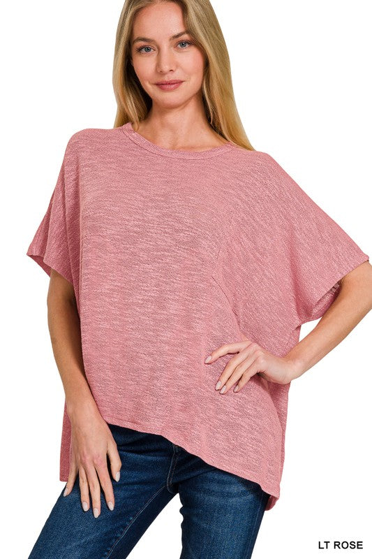 @Thoughts Of You Light Rose Oversized Top