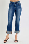 / Angela Ankle Mid Rise Ankle Straight Cut Risen Jeans