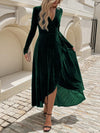 Dance Floor Ready Green Split Skirt Maxi Dress