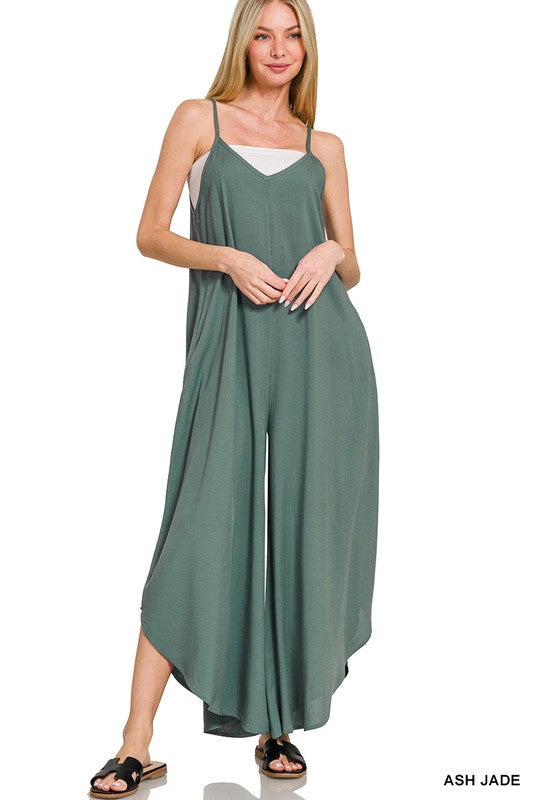 Vacation Bliss Ash Jade Wide Leg Rayon Challis Jumper