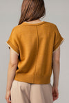 Tied Up In Style Ochre Tie Front Sweater Vest - Catching Fireflies Boutique
