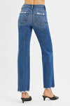 Tryna Tummy Control High Rise Dark Wash Risen Jeans - Catching Fireflies Boutique