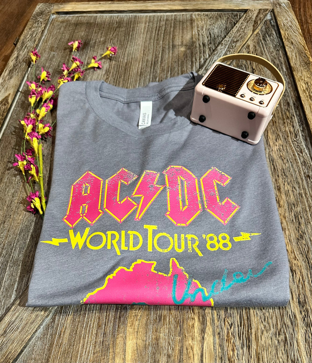 / Gray AC/DC Graphic Tee - Catching Fireflies Boutique