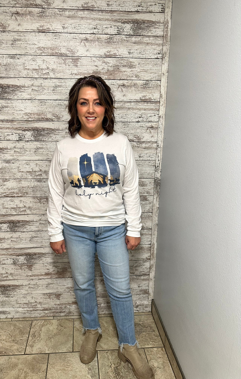 Holy Night White Long Sleeve