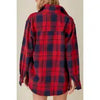 : Follow Your Own Trail Red/Navy Plaid Shacket - Catching Fireflies Boutique